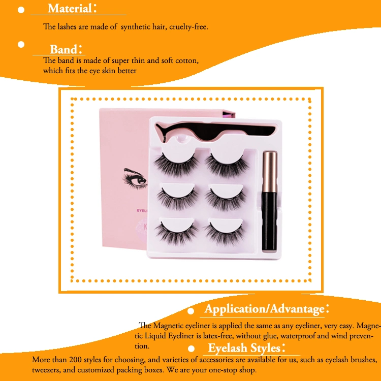 Succsion Hot Selling Magnetic Lahes Full Strip Lashes